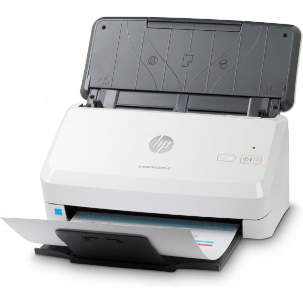 HP Scanjet Pro 2000 s2 Sheet-feed Scanner Scanner a foglio 600 x 600 DPI A4 Nero, Bianco [6FW06A#B19]