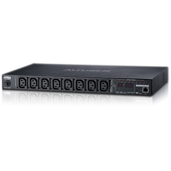 Aten 8-Port Intelligent 1U ECO Power Distribution Unit (PDU), Metered (7 x C13, 1 x C19) PE6208G-ATA-G [PE6208G-ATA-G]