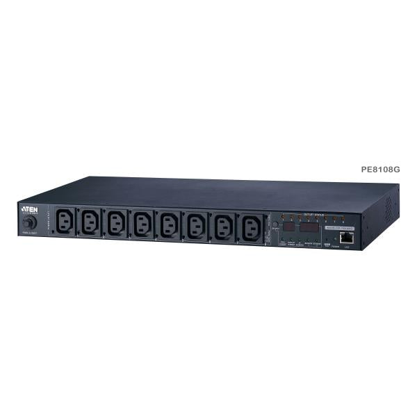 Aten 8-Port Intelligent 1U ECO Power Distribution Unit (PDU), Metered by Outlet (8 x C13) PE8108G-ATA-G [PE8108G-ATA-G]