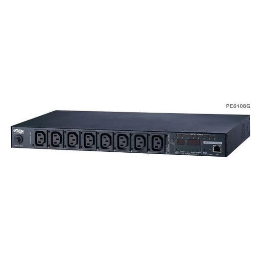 Aten 8-Port Intelligent 1U ECO Power Distribution Unit (PDU), Metered (8 x C13) PE6108G-ATA-G [PE6108G-ATA-G]