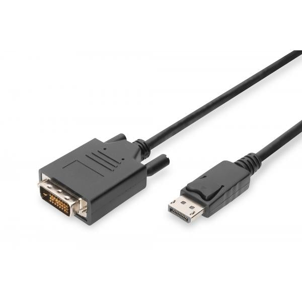 Digitus DisplayPort adapter cable - DP - DVI (24+1) M/M - 3m - w/interlock - DP 1.1a compatible - Black [AK-340301-030-S]