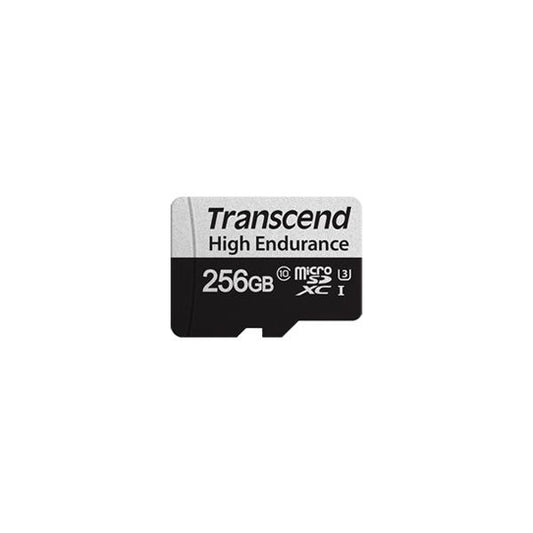 TRANSCEND MEMORY CARD 256GB microSD w/ adapter U3, High Endurance [TS256GUSD350V]