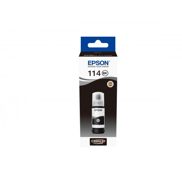 EPSON FLACONE INK 114 ECOTANK BLACK INK BOTTLE 70 ML [C13T07A140]