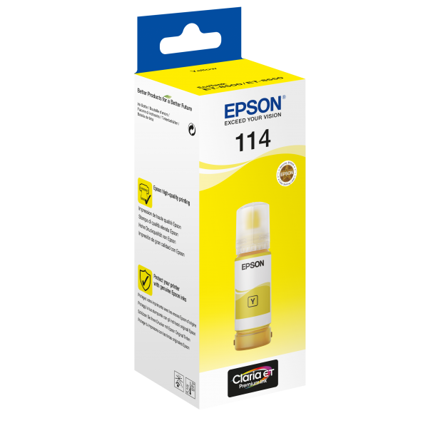 TARJETA EPSON. BOTELLA DE TINTA ECOTANK AMARILLA 114 [C13T07B440]