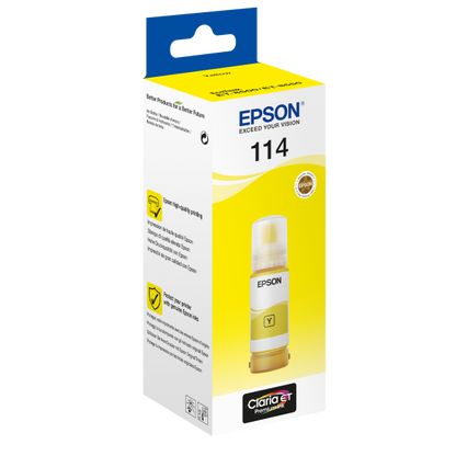 TARJETA EPSON. BOTELLA DE TINTA ECOTANK AMARILLA 114 [C13T07B440]