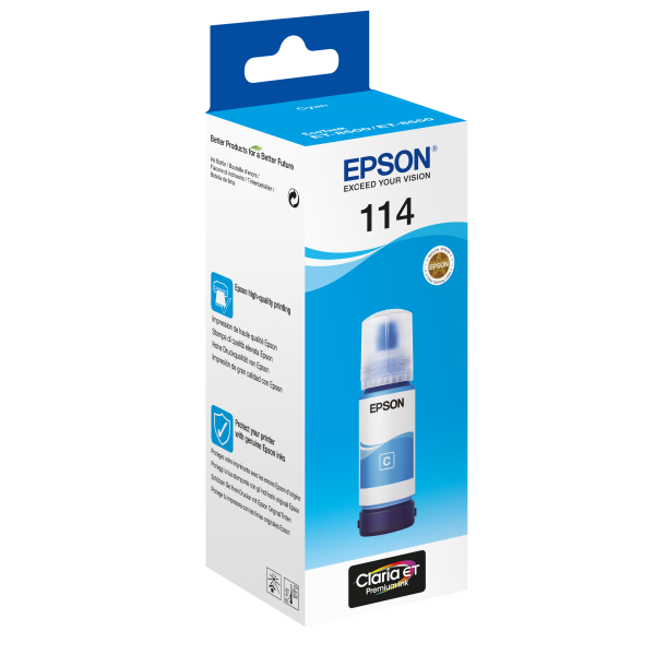 Epson 114 EcoTank Cyan ink bottle [C13T07B240]