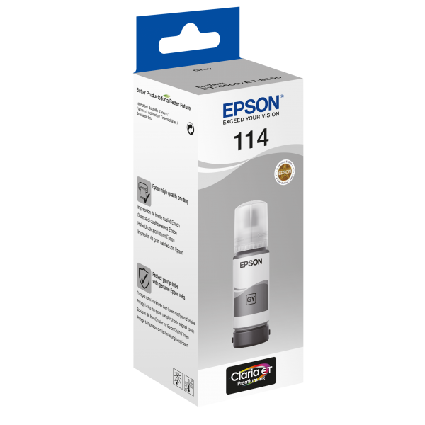 EPSON CART. GRIGIO 114 ECOTANK GREY INK BOTTLE [C13T07B540]