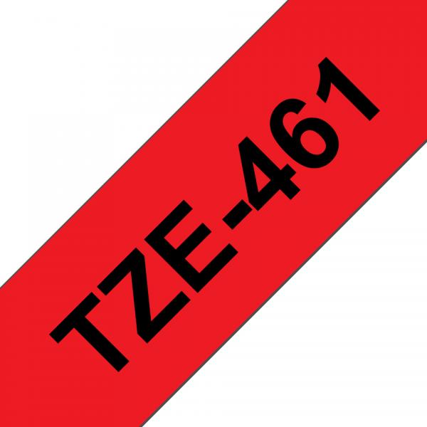 Brother TZE-461 nastro per etichettatrice Nero su rosso [TZE461]