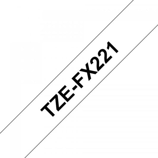 Brother TZE-FX221 nastro per etichettatrice Nero su bianco [TZEFX221]