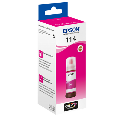 EPSON CART. MAGENTA 114 ECOTANK INK BOTTLE [C13T07B340]