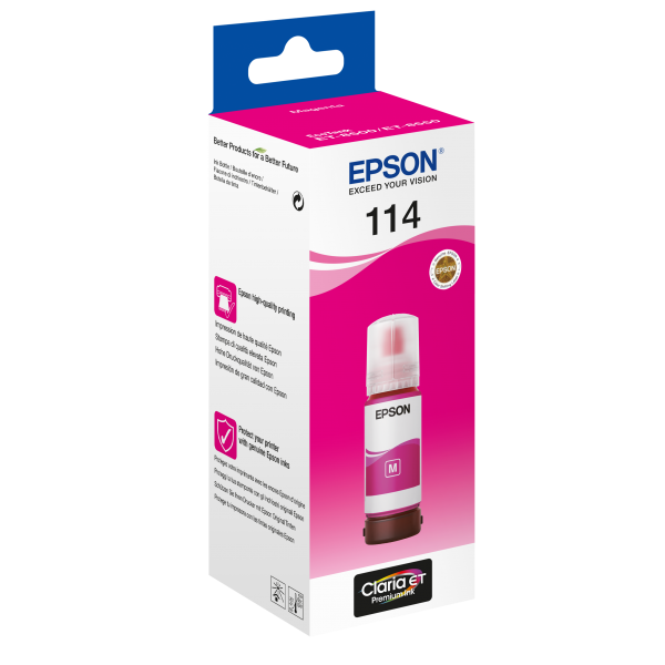 Epson 114 EcoTank Magenta ink bottle [C13T07B340]