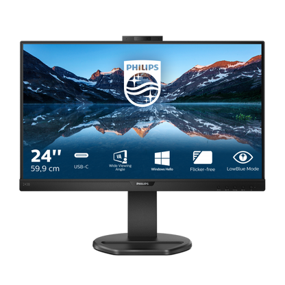 PHILIPS MONITOR 23,8 LED IPS 16:9 FHD 4MS 250 CDM, VGA/HDMI/DP, PIVOT, USB-C, WEBCAM, MULTIMEDIALE [243B9H]