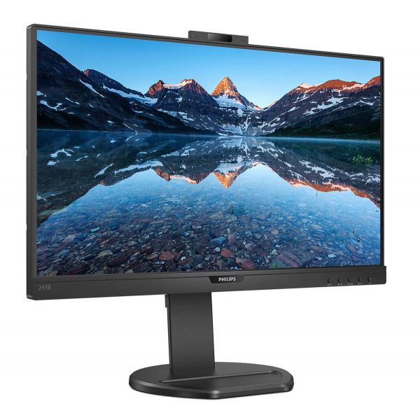 PHILIPS MONITOR 23,8 LED IPS 16:9 FHD 4MS 250 CDM, VGA/HDMI/DP, PIVOT, USB-C, WEBCAM, MULTIMEDIALE [243B9H]