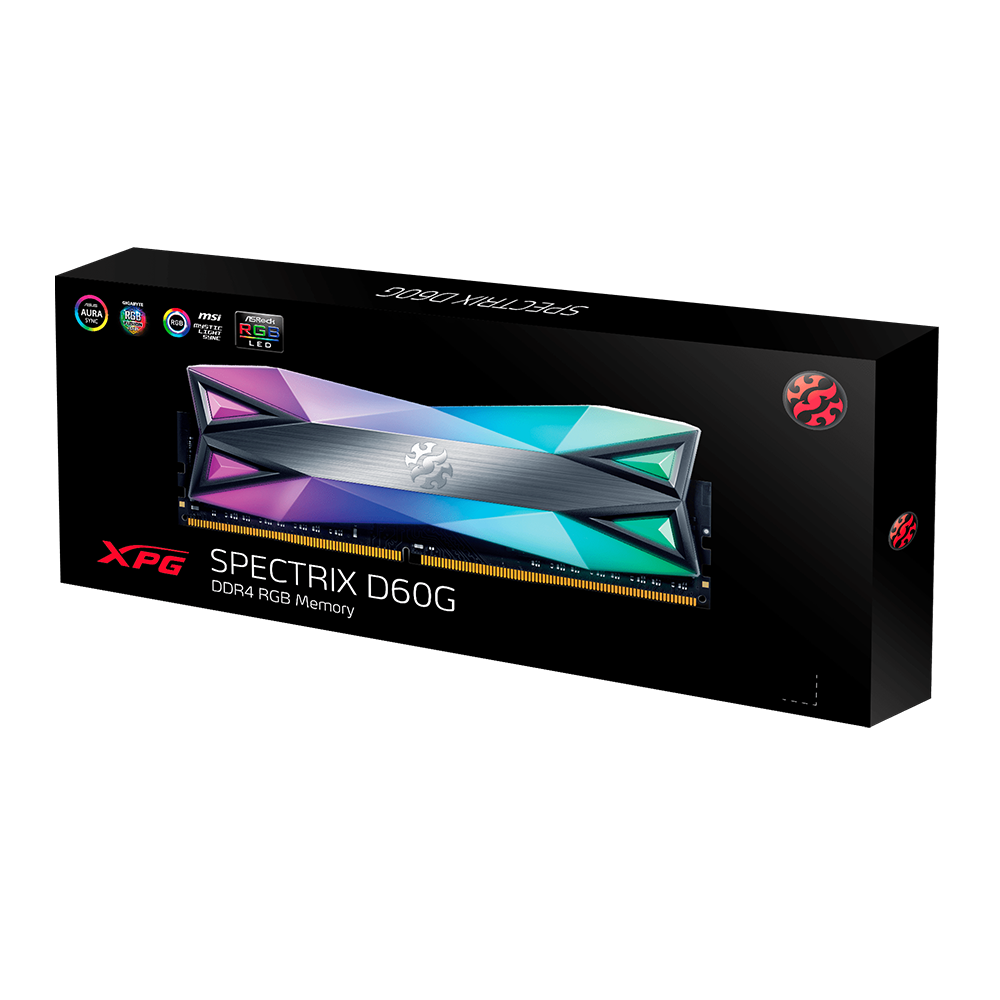 ADATA RAM GAMING XPG SPECTRIX D60G 8GB DDR4 3200MHZ RGB, CL16-2 [AX4U32008G16A-ST60]