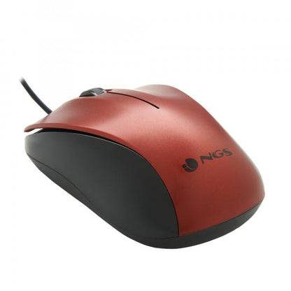 NGS MOUSE OTTICO 1200 DPI CON FILO ROSSO [CREWRED]