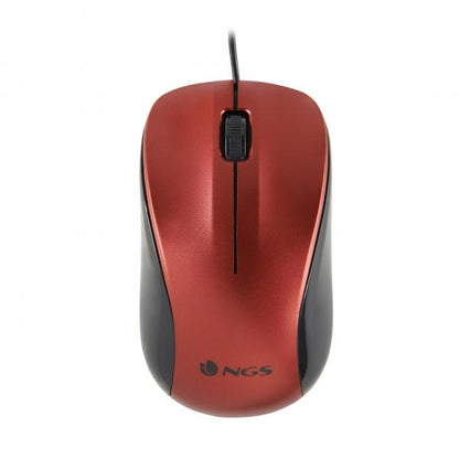 NGS MOUSE OTTICO 1200 DPI CON FILO ROSSO [CREWRED]