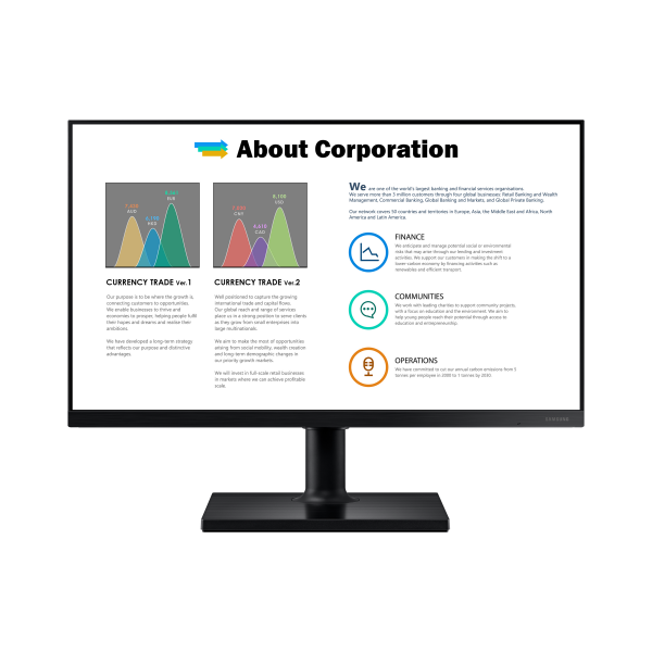 Samsung T45F - 27 pulgadas - Monitor LED IPS Full HD - 1920x1080 - Pivotante / HAS [LF27T450FQRXEN]