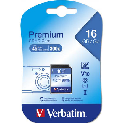 VERBATIM SD SDHC 16GB CLASSE 10 PREMIUM [43962]