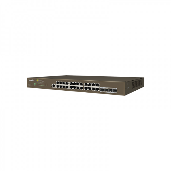 TENDA SWITCH L2 MANAGED SWITCH 24 PORTE 10/100/1000 BASE-T ETHERNET - 4 PORTE 1000 BASE-X SFP -1 POR [TEG3328F]