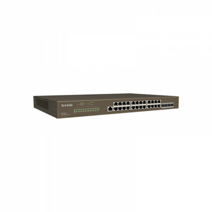 TENDA SWITCH L2 MANAGED SWITCH 24 PORTE 10/100/1000 BASE-T ETHERNET - 4 PORTE 1000 BASE-X SFP -1 POR [TEG3328F]