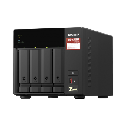 QNAP NAS - 4 Bay NAS, quad-core 2.2 GHz 2.5GbE NAS supports M.2 NVMe SSD and PCIe expansion for adding 10GbE high-speed connectivity and M.2 SSD- TS-473A-8G [TS-473A-8G]