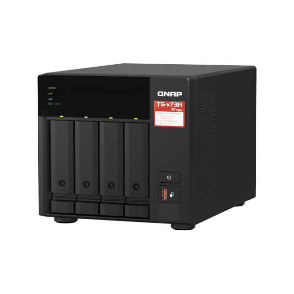 QNAP TS-473A NAS Tower Collegamento ethernet LAN Nero V1500B [TS-473A-8G]