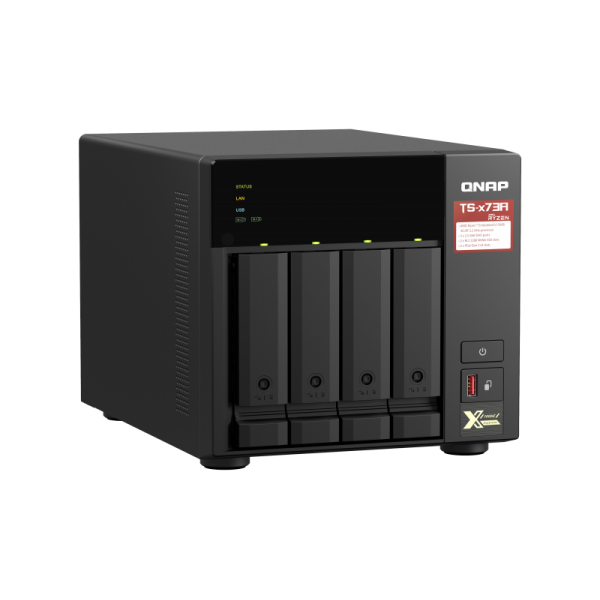 QNAP NAS - 4 Bay NAS, quad-core 2.2 GHz 2.5GbE NAS supports M.2 NVMe SSD and PCIe expansion for adding 10GbE high-speed connectivity and M.2 SSD- TS-473A-8G [TS-473A-8G]