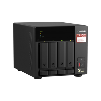 QNAP NAS - 4 Bay NAS, quad-core 2.2 GHz 2.5GbE NAS supports M.2 NVMe SSD and PCIe expansion for adding 10GbE high-speed connectivity and M.2 SSD- TS-473A-8G [TS-473A-8G]