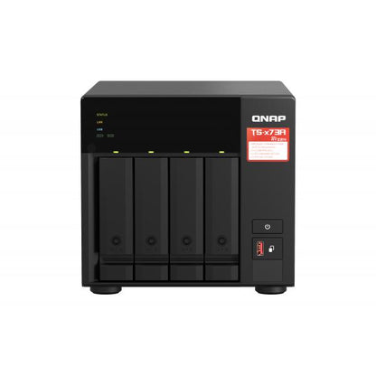 QNAP NAS TOWER 4-bay NAS, AMD Ryzen V1000 series V1500B 4C/8T 2.2GHz, 8GB DDR4 RAM (2 x SODIMM slots [TS-473A-8G]