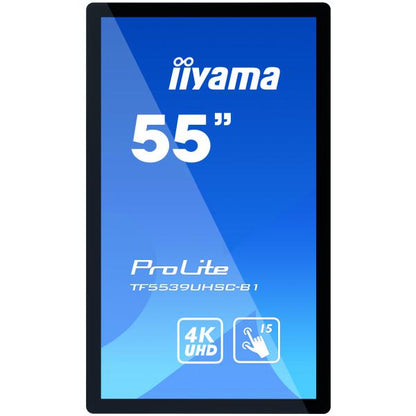 iiyama ProLite TF5539UHSC-B1AG Monitor PC 139,7 cm (55") 3840 x 2160 Pixel 4K Ultra HD LED Touch screen Multi utente Nero [TF5539UHSC-B1AG]