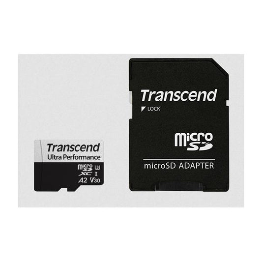 TRANSCEND MEMORY CARD 64GB microSD w/ adapter UHS-I U3 A2 Ultra Performance [TS64GUSD340S]