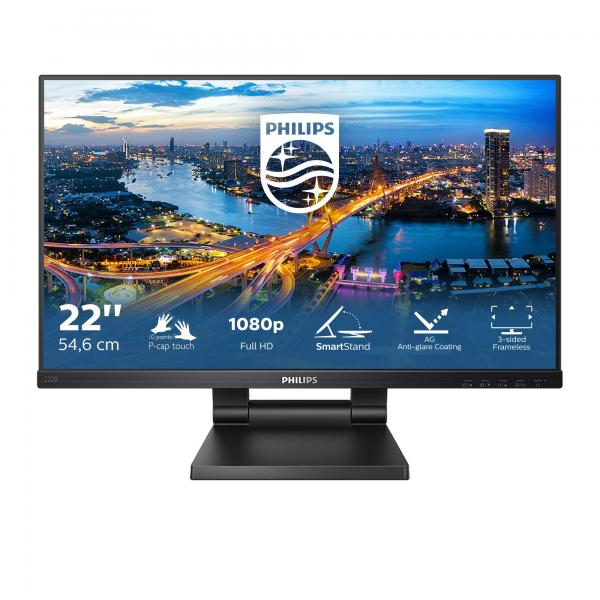 PHILIPS MONITOR TOUCH 21,5 LED TN 16:9 FHD 4MS 250 CDM, VGA/DP/HDMI, MULTIMEDIALE [222B1TC]