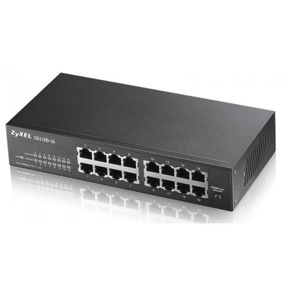 Conmutador no administrado Zyxel Gigabit Ethernet de 16 puertos [GS1100-16-EU0103F] 