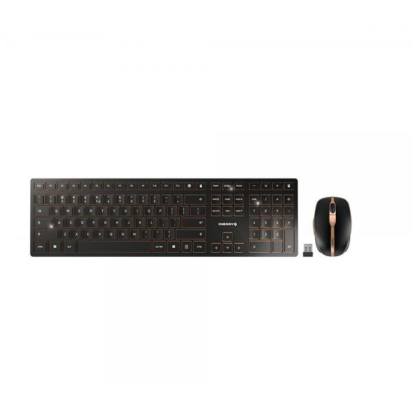 Cherry DW 9100 SLIM - Desktop set - Wireless - QWERTY - Black [JD-9100EU-2]