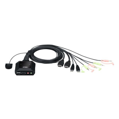 ATEN Switch KVM cablato USB 4K HDMI a 2 porte con selettore porta remota- PROMO FINO AD ESAURIMENTO SCORTE CS22H-AT [CS22H-AT]