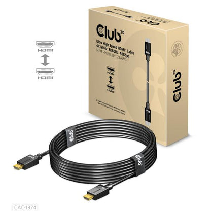 CLUB 3D CAVO ULTRA HIGHT SPEED HDMI 4K120Hz, 8K60Hz 48Gbps M/M 4 MT 13.12ft 26AWG [CAC-1374]