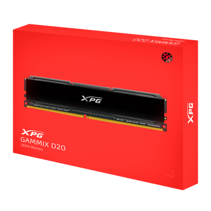 ADATA RAM GAMING XPG GAMMIX D20 16GB DDR4 (2x8Gb) 3200MHZ CL16 Black Heatsink [AX4U32008G16A-DCBK20]