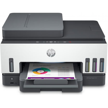 HP MULTIF. INK A4 COLORE, SMARTANK 7605, 15PPM, ADF, FRONTE / RETRO, USB/WIFI, 4 IN 1, 3 ANNI GAR REG PRODOTTO [28C02A]