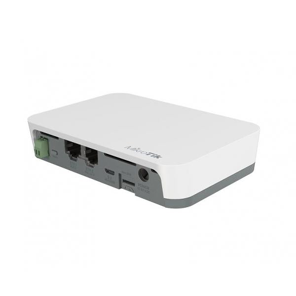 MikroTik, KNOT, puerta de enlace IoT. Inalámbrico de 2,4 GHz, Bluetooth, 2 puertos Ethernet de 100 Mbps con entrada y salida PoE, Micro-USB RB924i-2nD-BT5 y BG77 [RB924i-2nD-BT5 y BG77] 