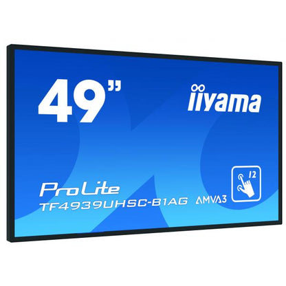 iiyama ProLite TF4939UHSC-B1AG Monitor PC 124,5 cm (49") 3840 x 2160 Pixel 4K Ultra HD LED Touch screen Multi utente Nero [TF4939UHSC-B1AG]