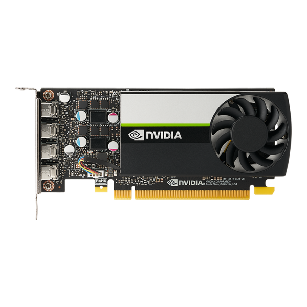 PNY VGA QUADRO T1000 LOW PROFILE 4GB GDDR6, 4x Mini DP, 4x mDP to DP adapter, 1x ATX bracket [VCNT1000-PB]