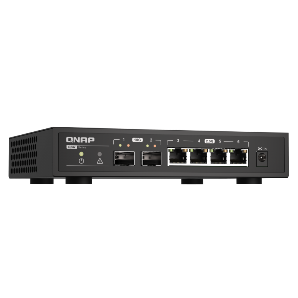 QNAP QSW-2104-2S switch di rete Non gestito 2.5G Ethernet Nero [QSW-2104-2S]