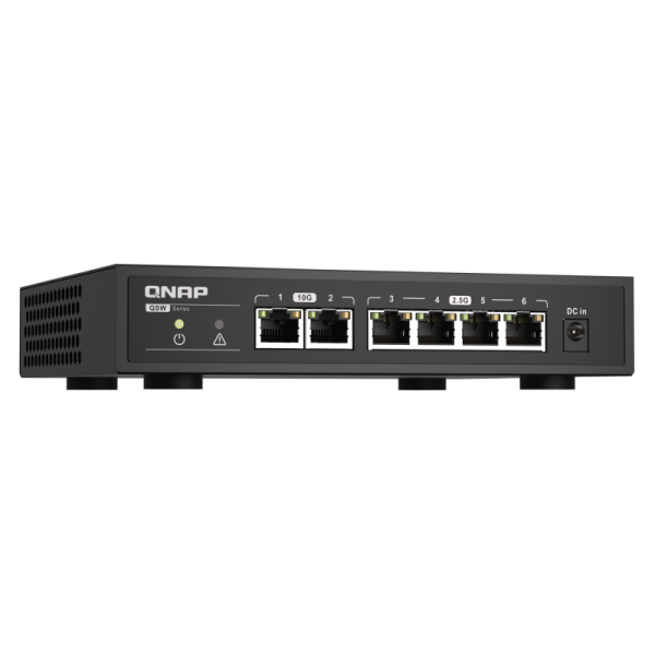 QNAP QSW-2104-2T switch di rete Non gestito 2.5G Ethernet (100/1000/2500) Nero [QSW-2104-2T]