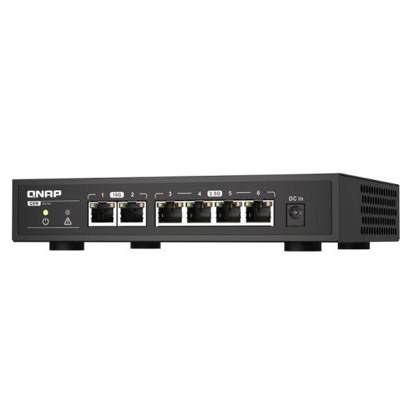 QNAP QSW-2104-2T switch di rete Non gestito 2.5G Ethernet (100/1000/2500) Nero [QSW-2104-2T]