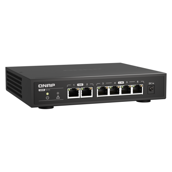 QNAP QSW-2104-2T switch di rete Non gestito 2.5G Ethernet (100/1000/2500) Nero [QSW-2104-2T]