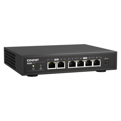 QNAP QSW-2104-2T switch di rete Non gestito 2.5G Ethernet (100/1000/2500) Nero [QSW-2104-2T]