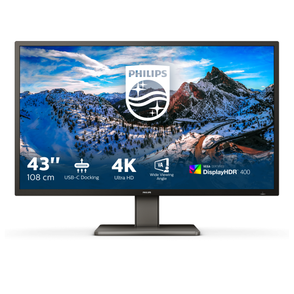 Philips P Line 439P1/00 LED display 108 cm (42.5") 3840 x 2160 pixels 4K Ultra HD Black [439P1/00]