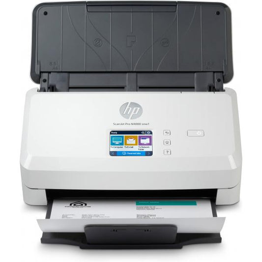 HP Scanjet Pro N4000 snw1 Sheet-feed Scanner Scanner a foglio 600 x 600 DPI A4 Nero, Bianco [6FW08A#B19]