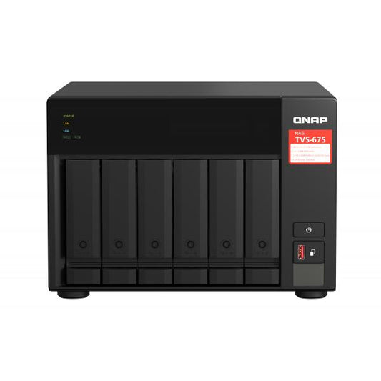 QNAP TVS-675 NAS Tower Collegamento ethernet LAN Nero KX-U6580 [TVS-675-8G]