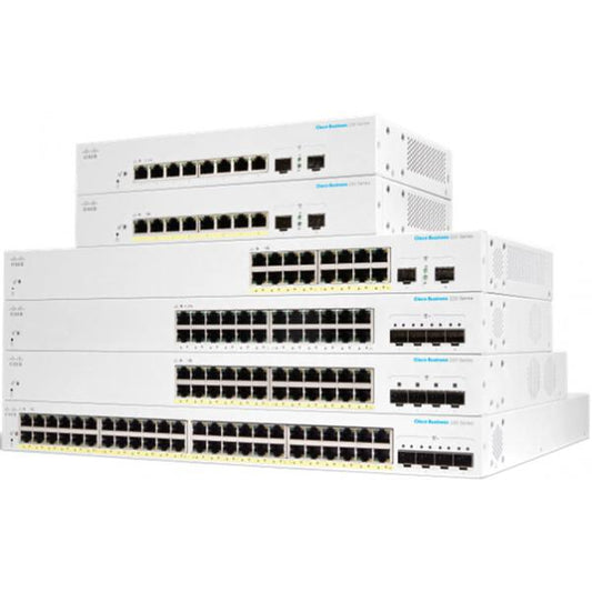Cisco CBS220-48P-4G-EU switch di rete Gestito L2 Gigabit Ethernet (10/100/1000) Supporto Power over Ethernet (PoE) Bianco [CBS220-48P-4G-EU]